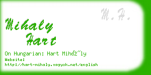 mihaly hart business card